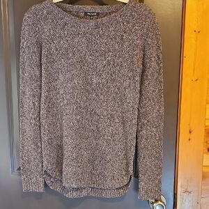 Pink Clover Marled Gray Sweater